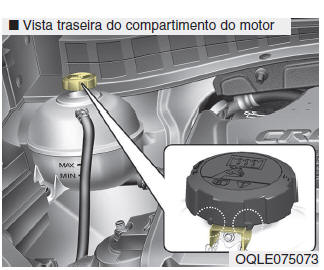 Verificar o nível do líquido de refrigeração